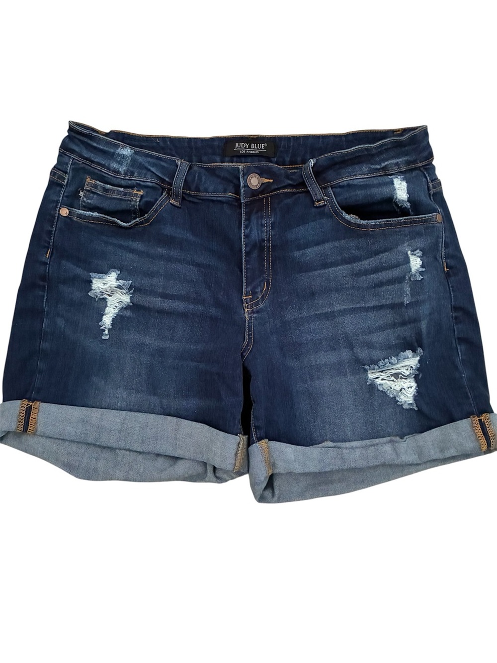 Judy Blue Mid-Rise Denim Distressed Shorts 31